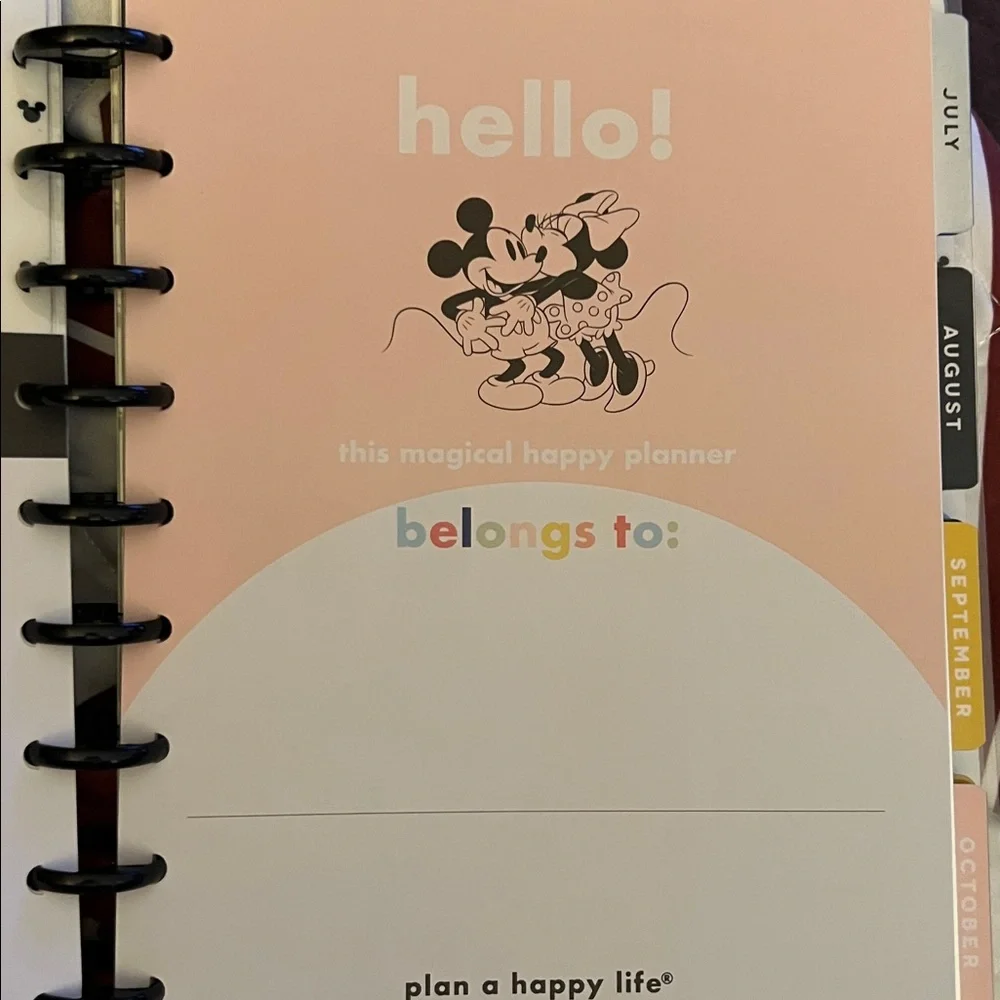 Happy Planner Disney Mickey and Minnie July 2021-July 2022